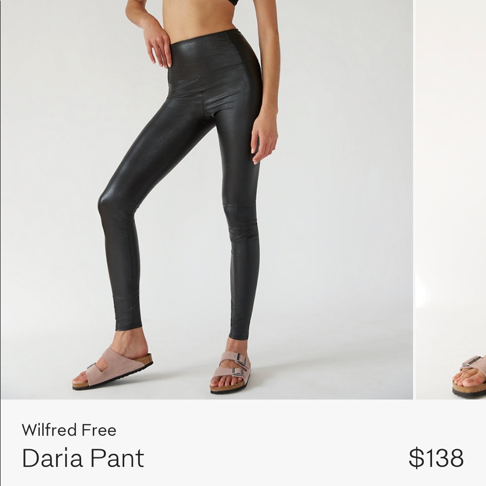 BNWOT Aritzia Daria Leather Leggings